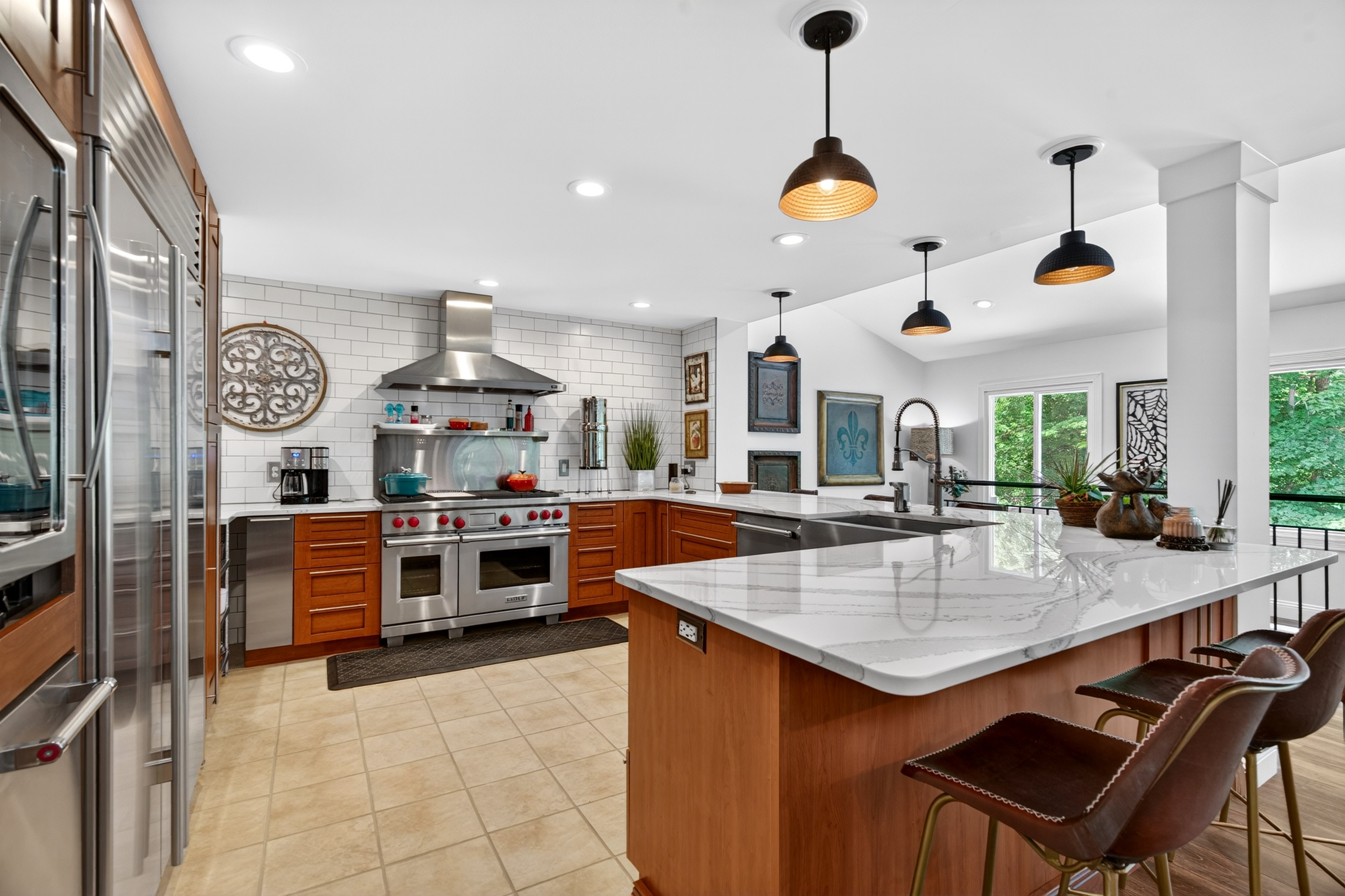 Hand-retouched kitchen interior