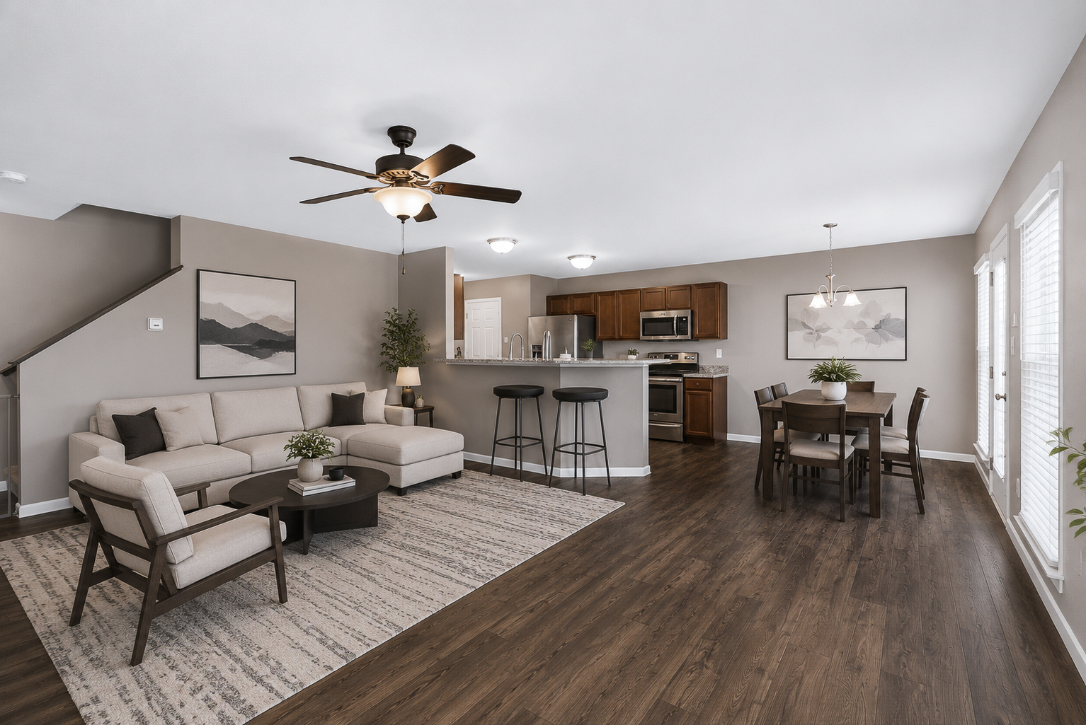 Living room after virtual staging